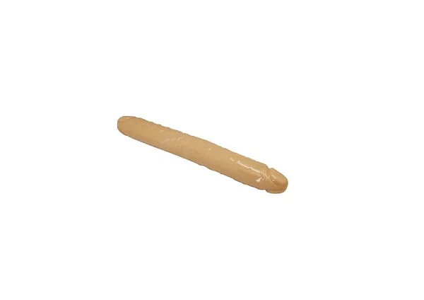 Dildo Dublu Pliable Double Dong, Natural, 33 Cm