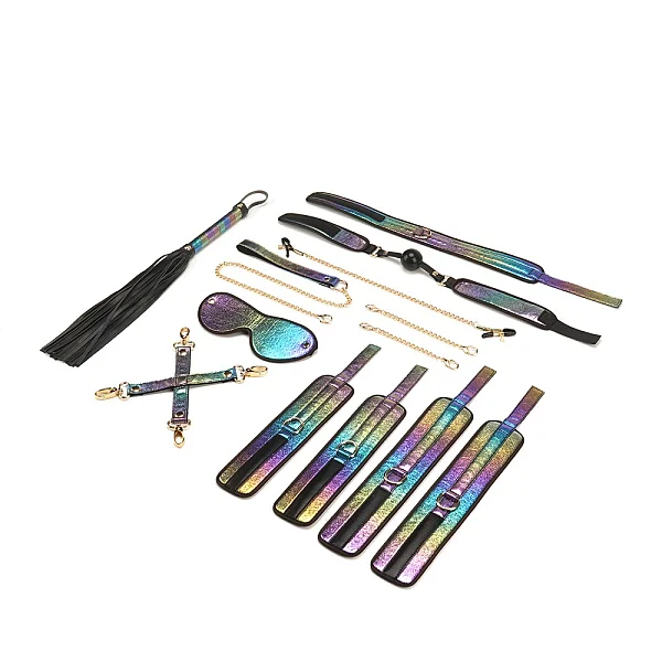 Set Accesorii Imobilizare Erotica Glossy Multicolor Soft Bondage Kit (8 Piese)