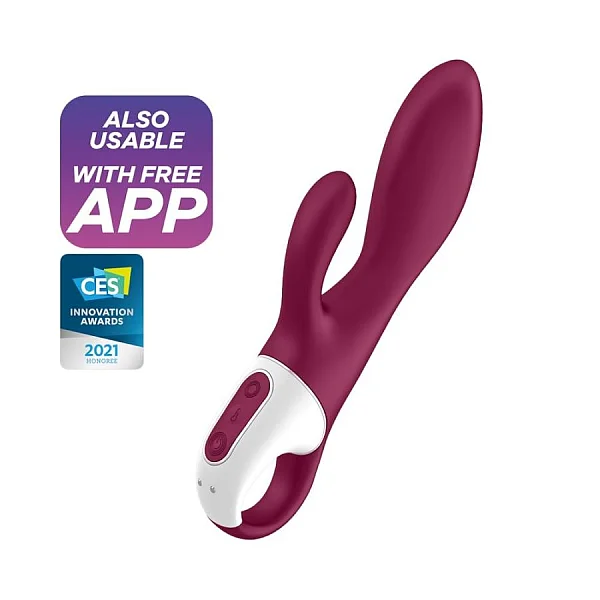 Vibrator Rabbit Heated Affair, Bordo, 20 Cm