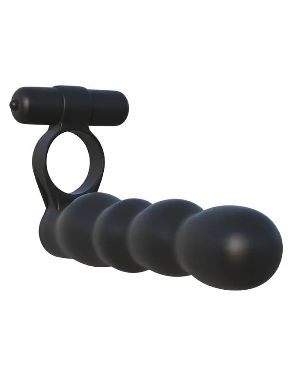 Dildo Cu Vibratii Posable Partner Double Penetrator, Negru, 13 Cm