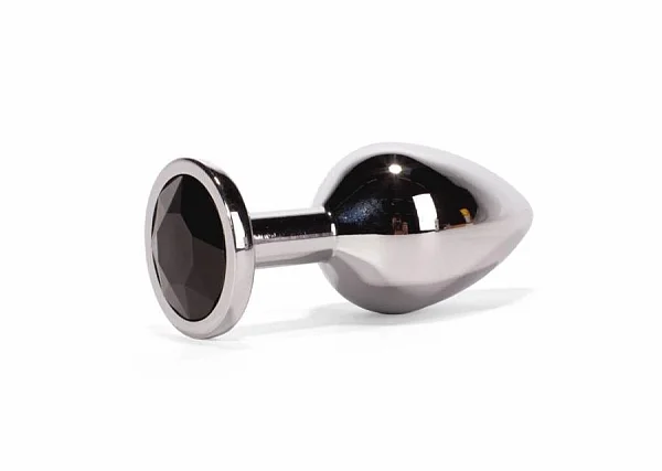 Dop Anal Cu Bijuterie Secret Shade Metal S, Argintiu + Negru, 7 Cm