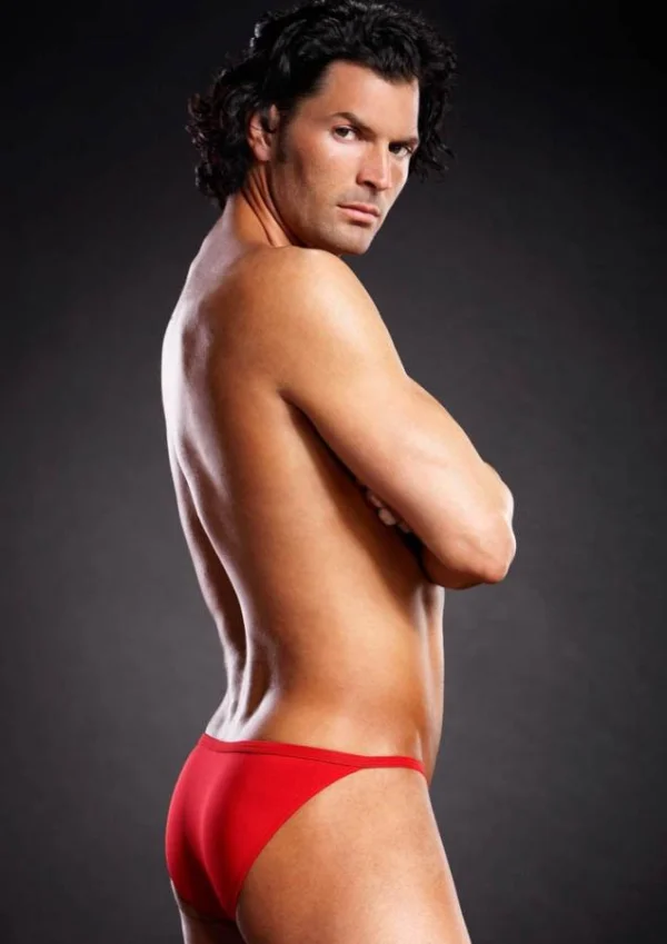 Microfiber Pouch Bikini Red L/xl