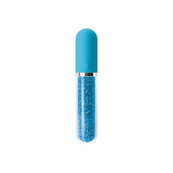 Vibrator Clasic Stardust Charm, Albastru, 16.5 Cm