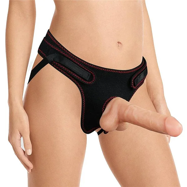 Set Ham Strap-on Si Dildo Easy Strapon, Natural, 20 Cm