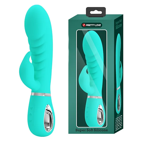 Vibrator Rabbit Prescott, Verde, 20 Cm