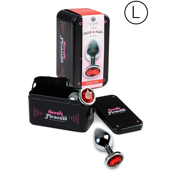 Plug Anal Metal Rosu L