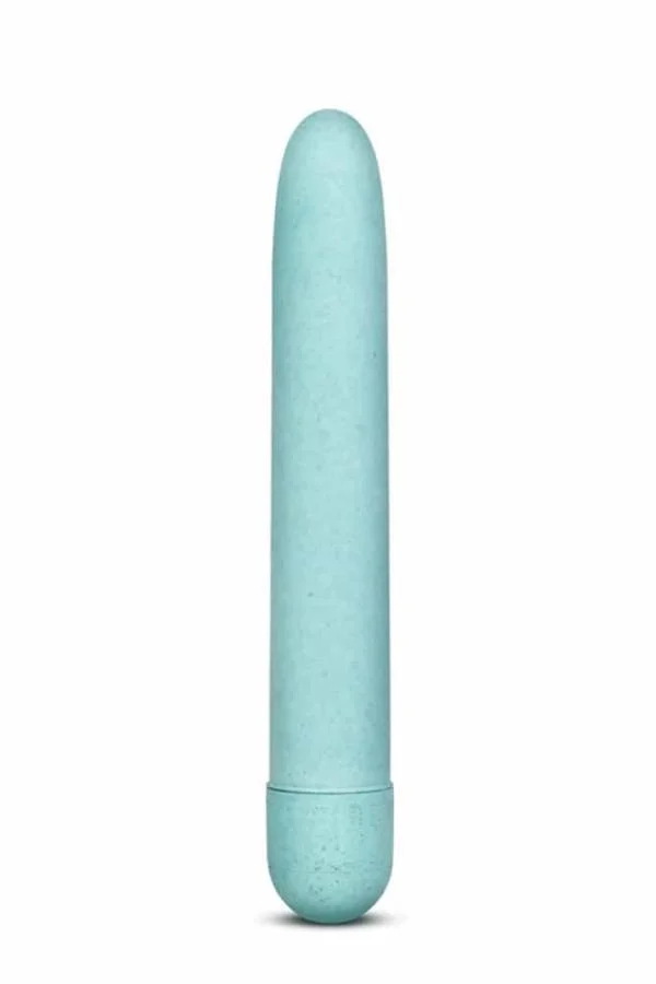 Vibrator Clasic Gaia Eco Aqua, Turcoaz, 17.5 Cm