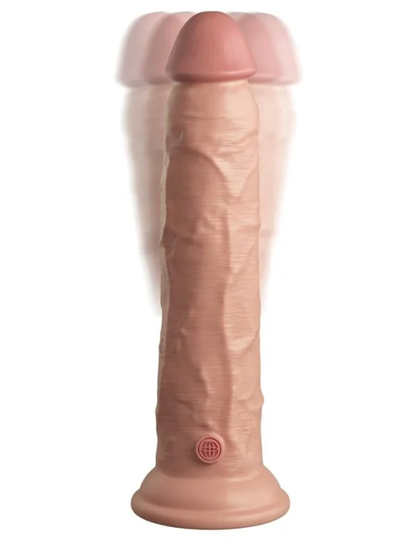 Vibrator Realistic Cu Telecomanda Dual Density Silicone Cock, Natural, 22.5 Cm