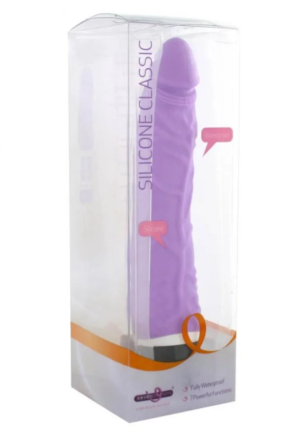 Vibrator Realistic Silicone Classic, Lila, 21 Cm