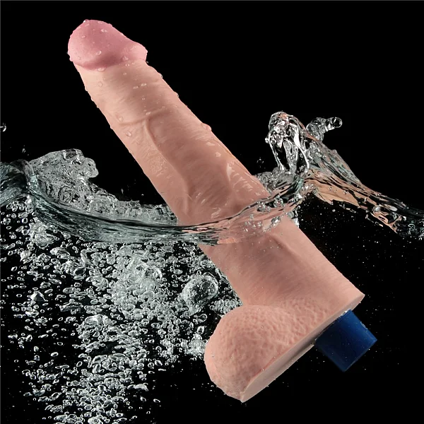 10.5" Real Softee Rechargeable Vibrating Dildo(flesh)_b15o50_4