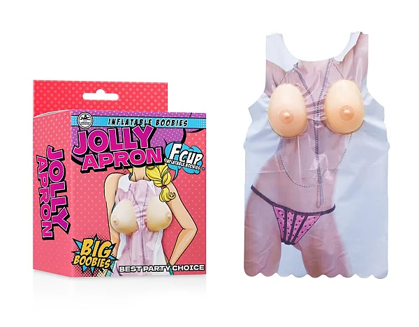 Novelty Apron With Inflatable Boobies