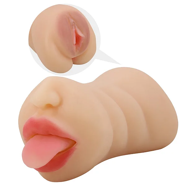 Masturbator 2-in-1 Gura+vagin Crazy Bull Sarah, Natural