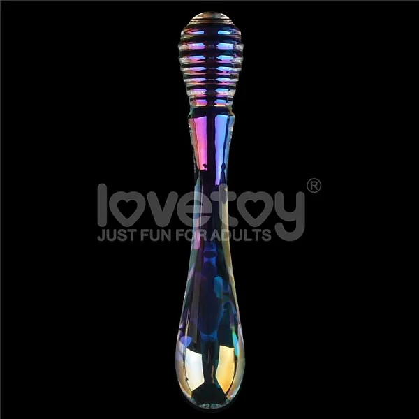 Dildo Sticla Twilight Gleam Glass Dildo- Twin Pleasures, Transparent, 20.5 Cm