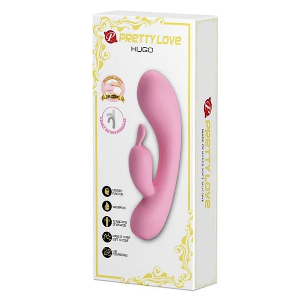 Vibrator Rabbit Hugo, Roz, 16.5 Cm