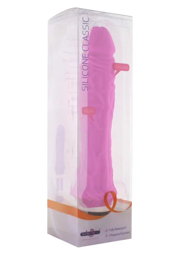 Vibrator Realistic Silicone Classic, Roz, 21 Cm