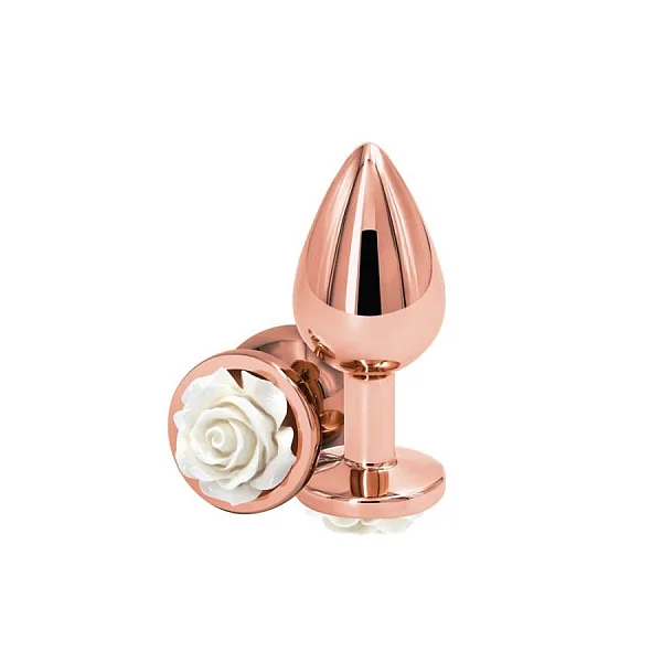 Dop Anal Rear Assets Rose, Auriu+alb, Medium, 8.5 Cm