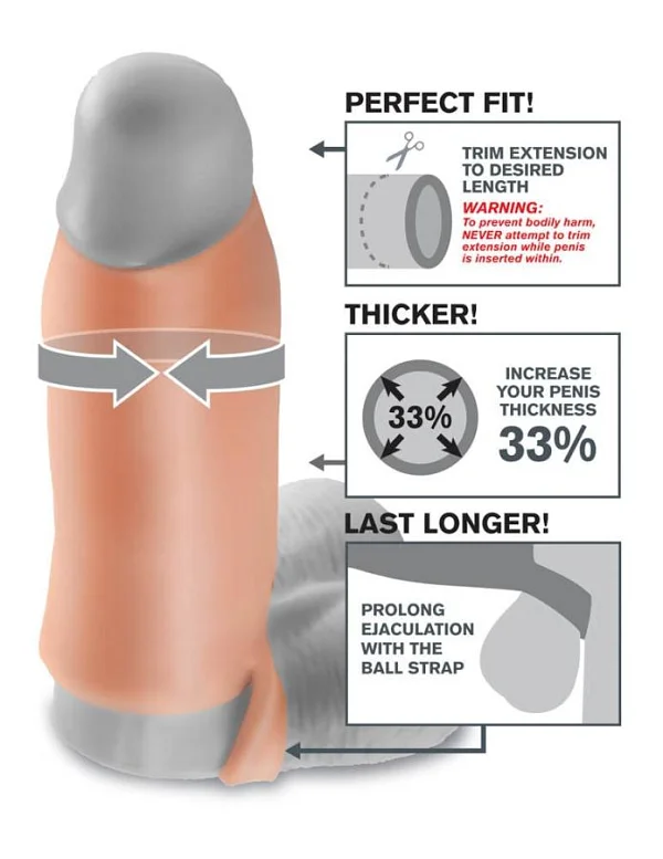 Extensie/manson Penis Real Feel Enhancer Xl, Natural, 17.8 Cm