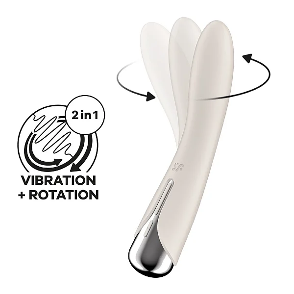 Vibrator Cu Rotatii Spinning Vibe 1, Ivory, 17,8 Cm