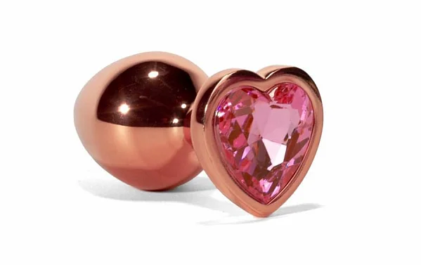 Dop Anal Cu Bijuterie Secret Shine Metal S, Auriu + Roz, 7 Cm