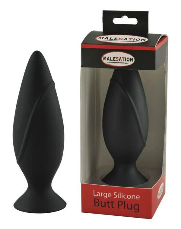 Dop Anal Silicon, Negru, 12 Cm