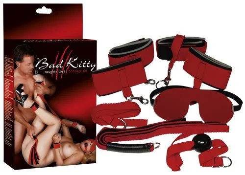 Set Bondage Imobilizare Erotica + Accesorii Bdsm Naughty Bad Kitty