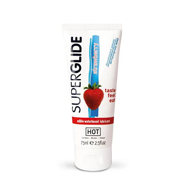 Lubrifiant Comestibil Pe Baza De Apa Superglide, Cu Aroma De Capsune, 75 Ml