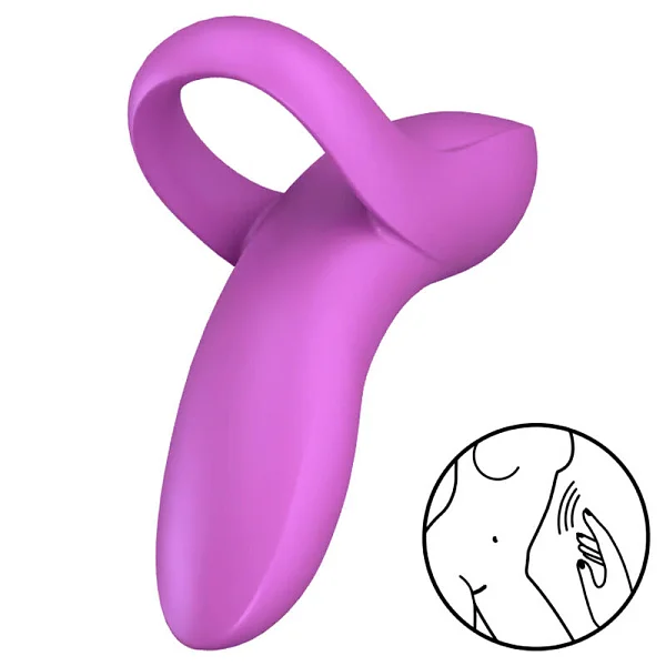 Vibrator Cu Suport Deget Bold Lover Satisfyer Roz