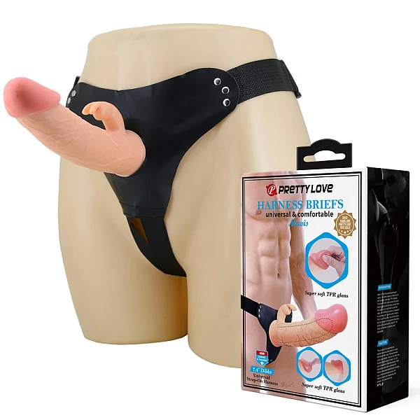 Strap-on Mavis, Natural, 19 Cm
