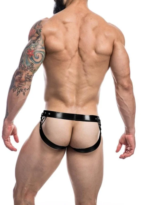 Chiloti C4m-desire Jockstrap, Black Leatherette, Xl