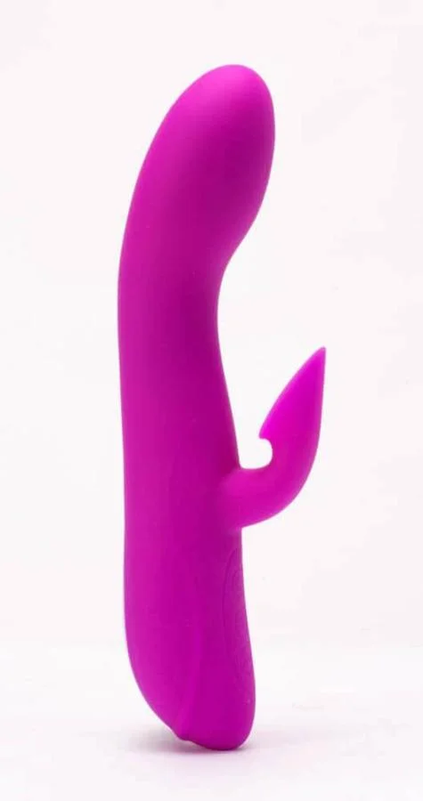 Vibrator Rabbit Cu Functie Suctiune Flirt, Violet, 18.5 Cm