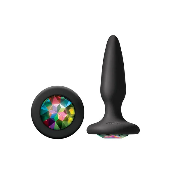Dop Anal Cu Bijuterie Glams Mini Rainbow Gem, 8.5 Cm