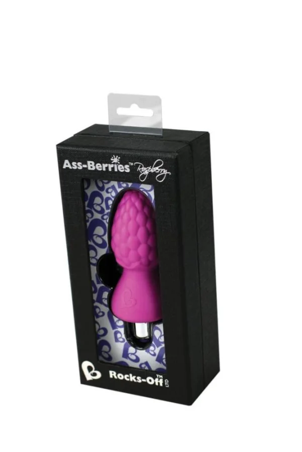 Dop Anal Cu Vibratii Ass-berries - Raspberry, Roz, 9.5 Cm