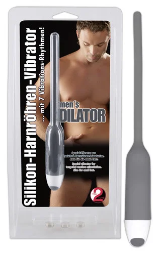 Dilatator Cu Vibratii / Vibrator Pentru Stimulare Uretrala (barbati), Gri, 11 Cm