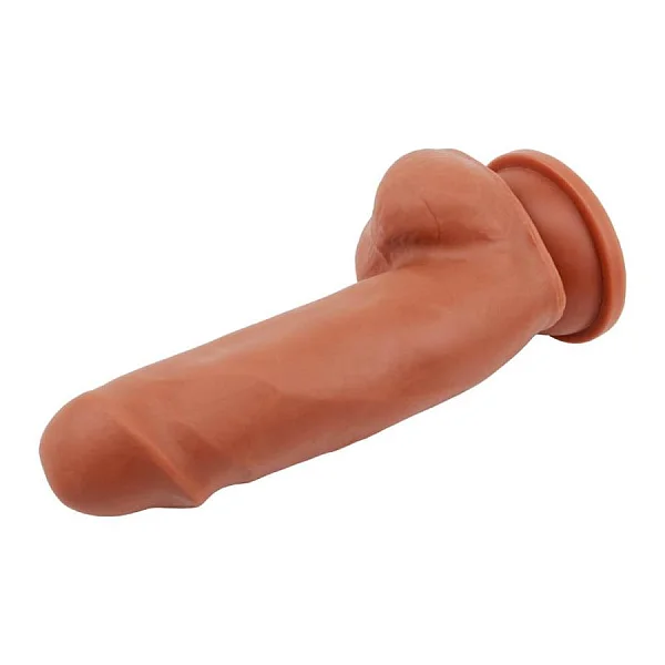 Dildo Clasic Cu Ventuza Lecher, Bronz, 18 Cm