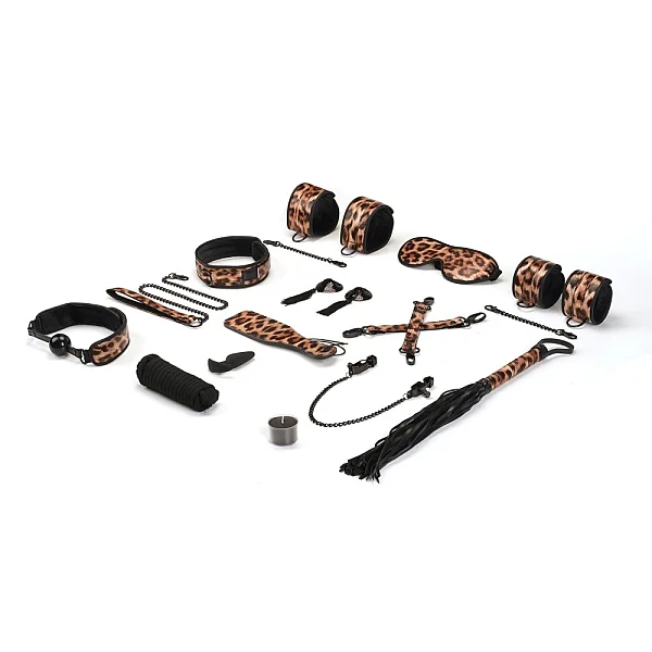 Vivid Hyō: Leopard Print Soft Bondage Kit (13 Pieces)