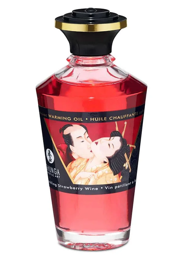 Ulei Afrodiziac Cu Efect De Caldura Sparkling Strawberry Wine, 100 Ml