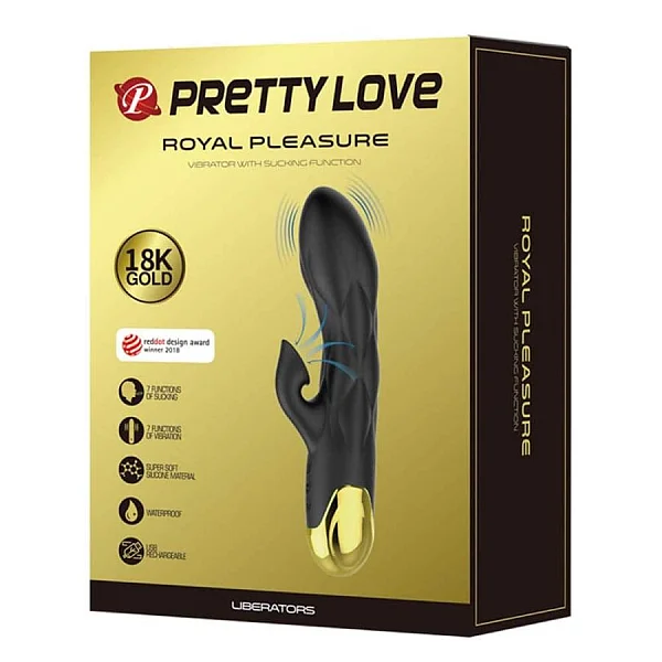 Vibrator Special Cu Suctiune Royal Pleasure Liberators, 19 Cm