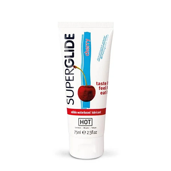 Lubrifiant Comestibil Pe Baza De Apa Superglide, Cu Aroma De Cirese, 75 Ml