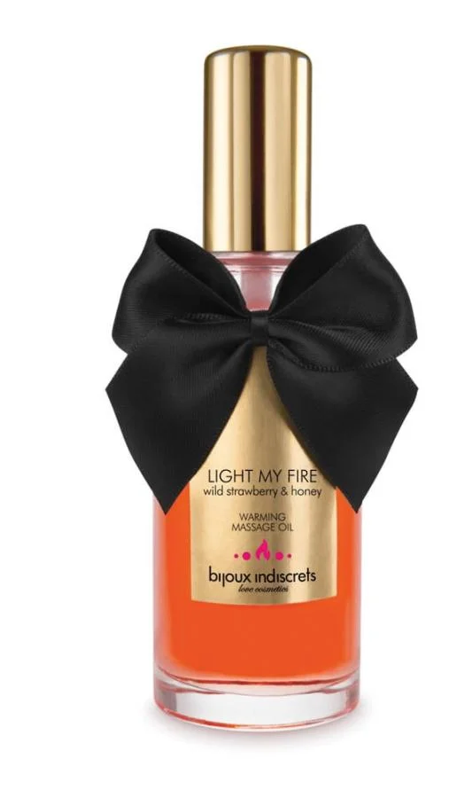 Ulei De Masaj Cu Efect De Caldura Light My Fire (aroma Capsune Salbatice + Miere), 100 Ml