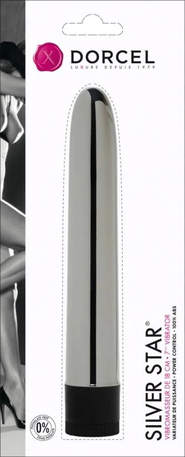 Vibrator Clasic Silver Star, 18 Cm