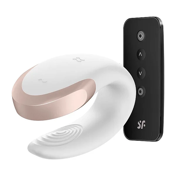 Vibrator Pentru Cupluri Double Love, Alb