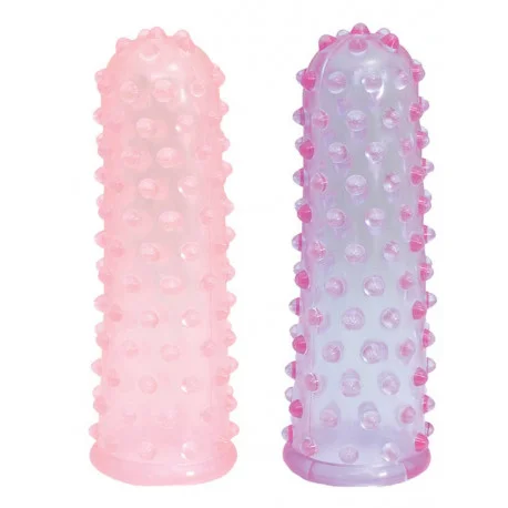 Set 2 Degetare Texturate Knockout, Mov/roz, 8 Cm