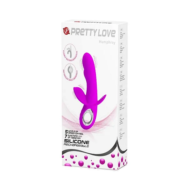Vibrator Rabbit Humphray, Violet, 16.5 Cm