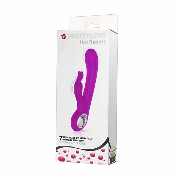 Vibrator Hot Rabbit, Violet, 20 Cm