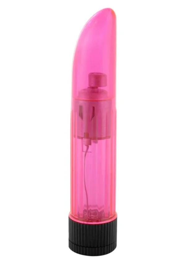 Vibrator Lady Finger, Transparent Roz, 13 Cm
