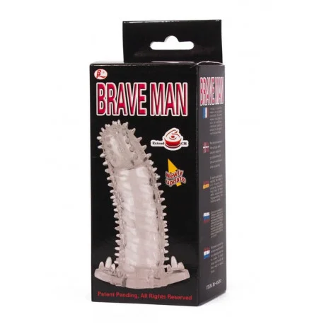 Manson Pentru Penis Brave Man, Transparent, 14 Cm