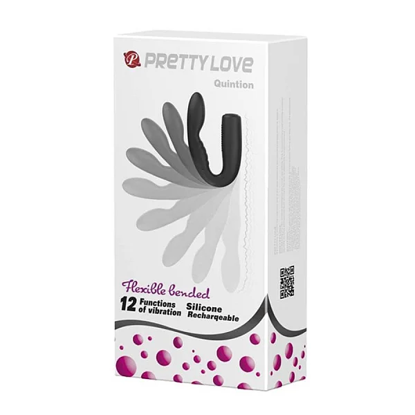 Vibrator Super Flexibil Quintion, Negru, 14 Cm