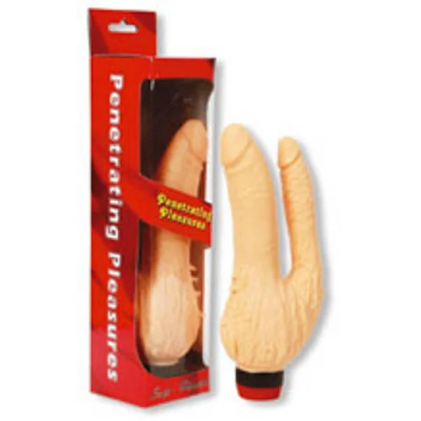 Vibrator Double Shape, Bej, 17.5 Cm