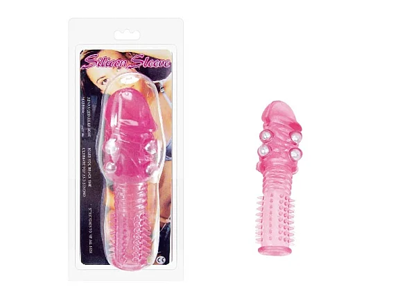 Extensie/manson Penis Charmly  Silicon Sleeve, Roz, 13.5 Cm