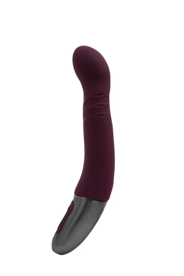 Titanz 8" Silicone Rechargeable Vibrator In Rubine Red_b15o25_4